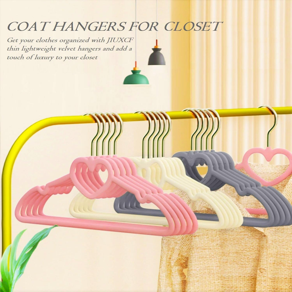 Velvet Hangers | 20-Pack Non-Slip Adult Hangers with 360° Swivel Hook - Durable & Stylish for Coats, Shirts, Dresses (Pink)