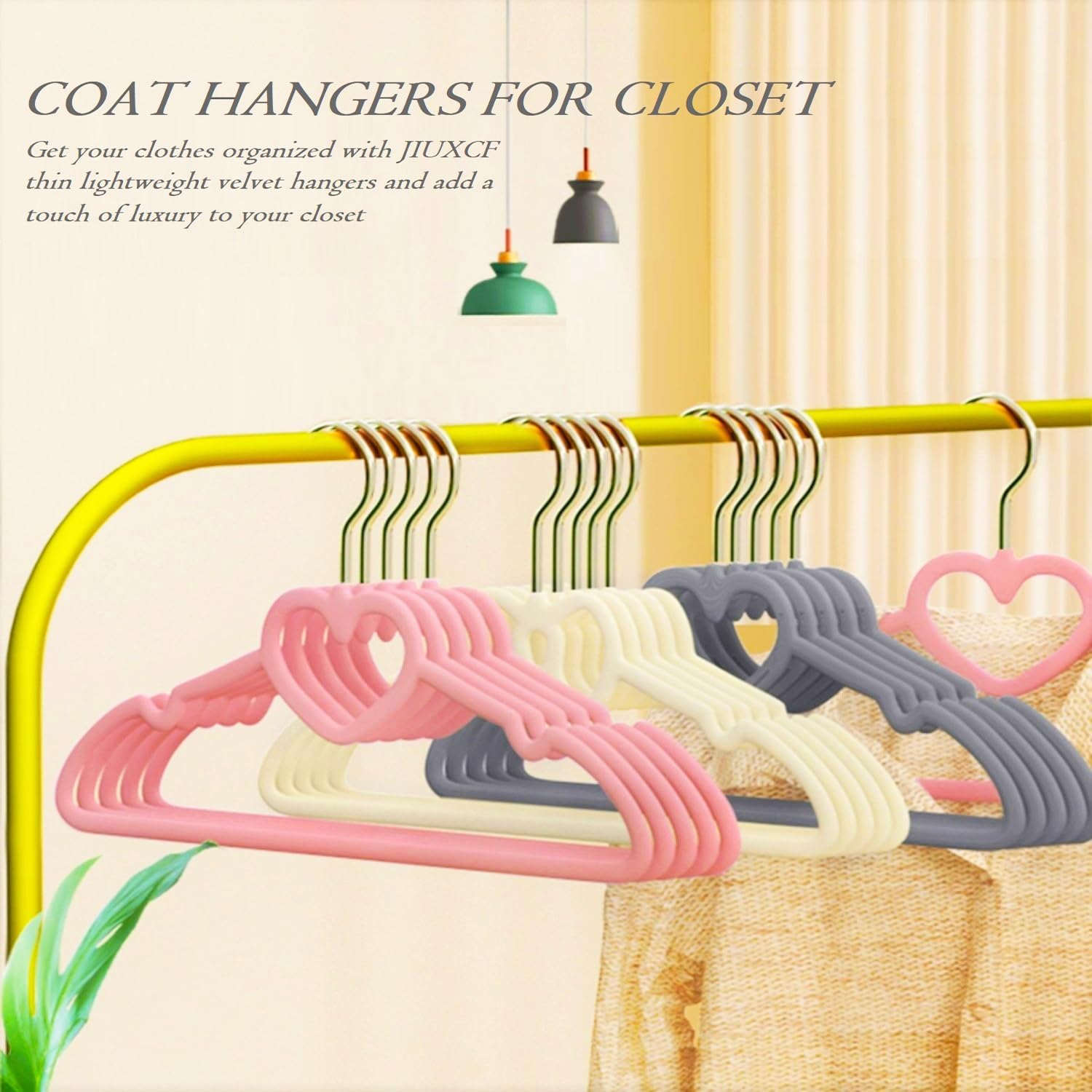 Velvet Hangers | 20-Pack Non-Slip Adult Hangers with 360° Swivel Hook - Durable & Stylish for Coats, Shirts, Dresses (Pink)