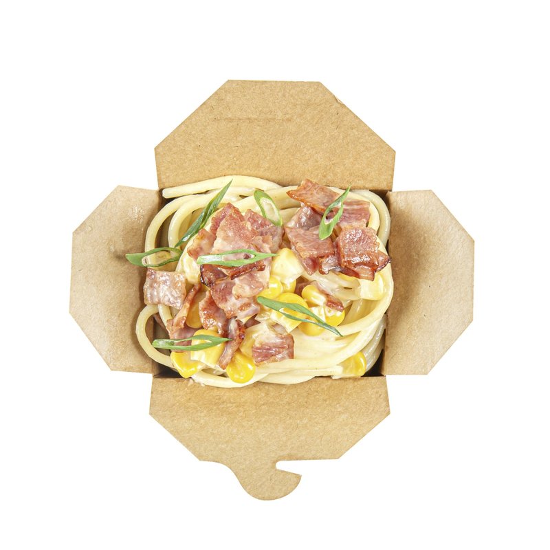 Restaurantware Bio Tek 8 Ounce Chinese Take Out Boxes 200 Greaseproof Food To Go Boxes - Tab-Lock Microwave-Safe Kraft Paper Take Home Boxes Recyclable For Restaurants Catering And Parties