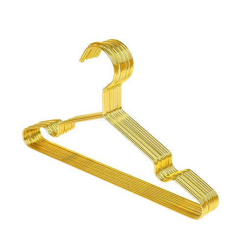 Better to U Gold Kids Hanger 50 Pack, Metal Baby Clothes Hangers, Children Infant Coat Suit Shirt Hangers, Space Saving Slim Wire for Camisole Dress