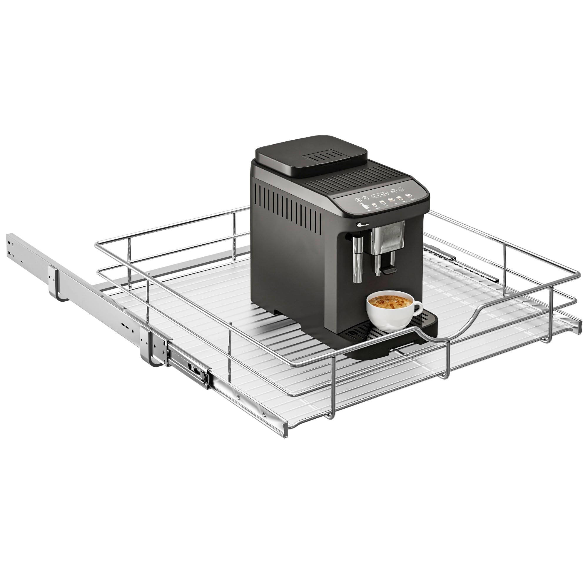 WelFurGeer Soft Close Slide Out Cabinet Shelf, 23" W x 22" D Pull Out Drawers for Kitchen Cabinets, Kitchen Shelf Organizer, Cupboard Organizers and Storage, Under Cabinet Pull Out Shelves