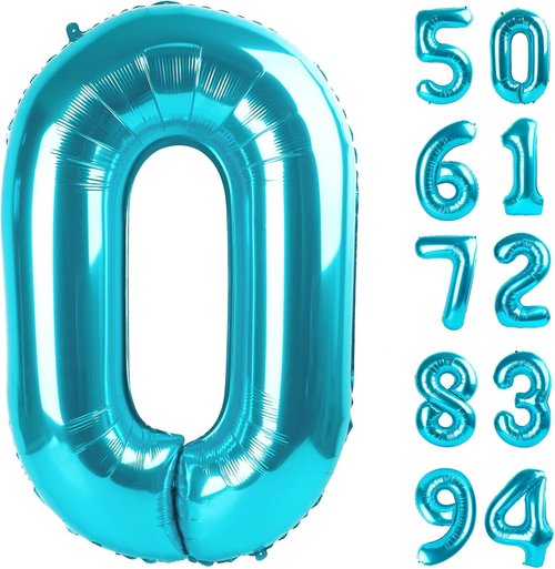 Blue 40-Inch Number Balloon | Celebrate Milestones with Vibrant Birthday Decorations