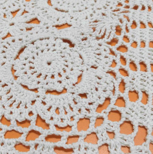 Damanni 15 Inch by 19 Inch Rectangular Cotton Handmade Crochet Lace Table Runner Doilies for Coffee Table Dresser Scarf Décor，2PC/Set (15x19 Inch, Beige)