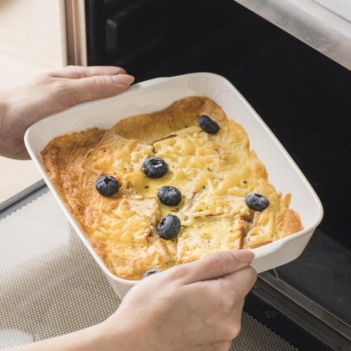 HOMBENE Baking Dish Set - Ceramic Bakeware with Handles | Oven & Microwave Safe | 1.2QT to 4.2QT Sizes