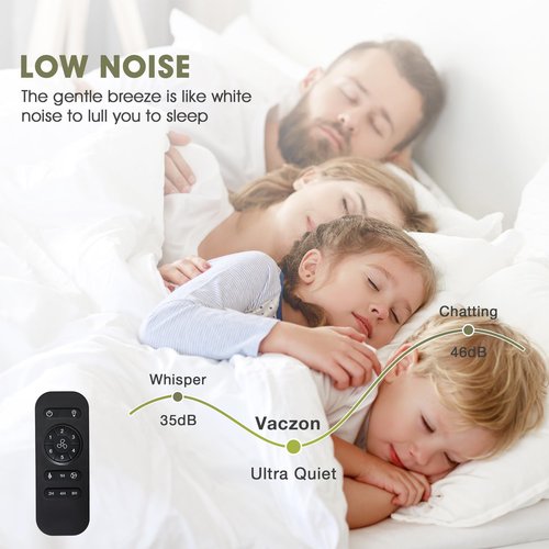 Vaczon Ceiling Fans with Lights and Remote 52 Inch Modern Ceiling Fan with Quiet Reversible DC Motor Timer Black Ceiling Fan for Bedroom Living Room Dining Room Easy Installation