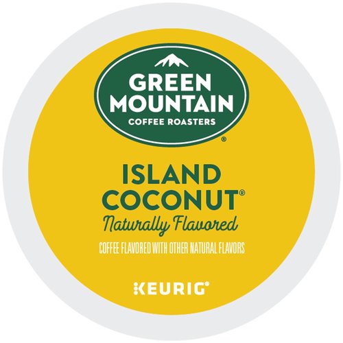 Green Mountain Coffee Roasters Island Coconut K-Cup Pods - Flavored Light Roast Coffee, 72 Count