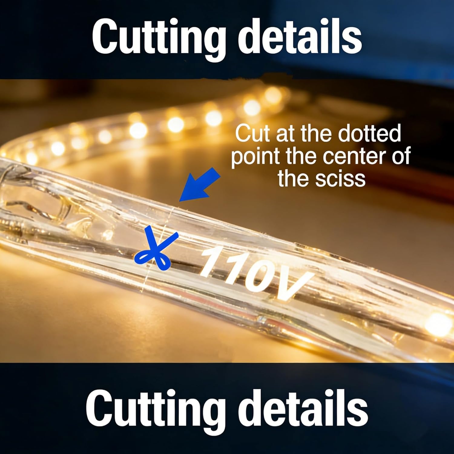 Skiennix 100Ft LED Rope Lights - Warm White, Waterproof Indoor/Outdoor, 1080 LEDs for Garden & Patio Decor