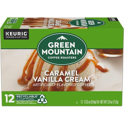 Green Mountain Coffee Roasters Caramel Vanilla Cream K-Cup Pods - Light Roast Coffee, 12 Count