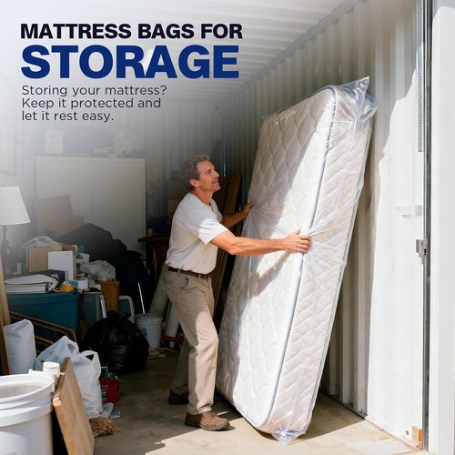 2 Pack Mattress Bags - Waterproof & Tear-Resistant Heavy Duty Covers for King/Queen Size | 107" x 78" x 14''