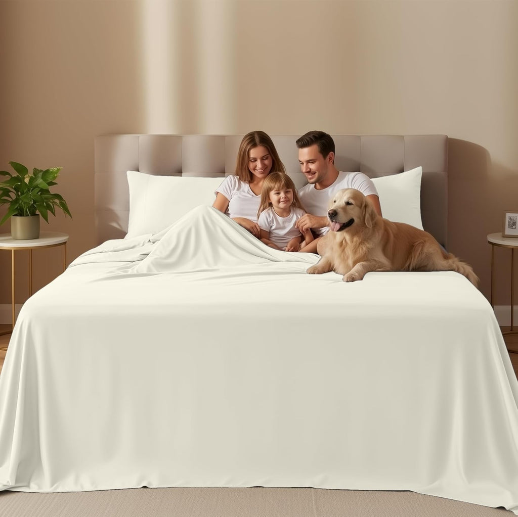 Utopia Bedding Full Size Sheet Set - Soft, Breathable Microfiber | 4-Piece Ivory Bed Sheets