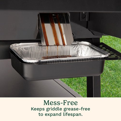 Cuisinart Heavy-Duty Aluminum Grease Tray Liners - 10-Pack Disposable Drip Trays for Griddles