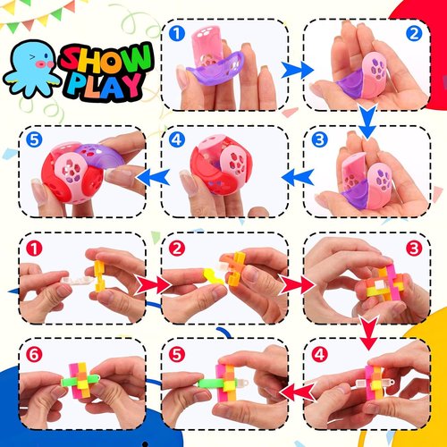 Amy&Benton 200PCS Party Favors - Fun Goodie Bag Stuffers & Prize Box Toys for Kids Ages 4-8
