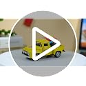 5-Inch Coastal Beach Theme Mini Truck Decor with Seashell Accessories