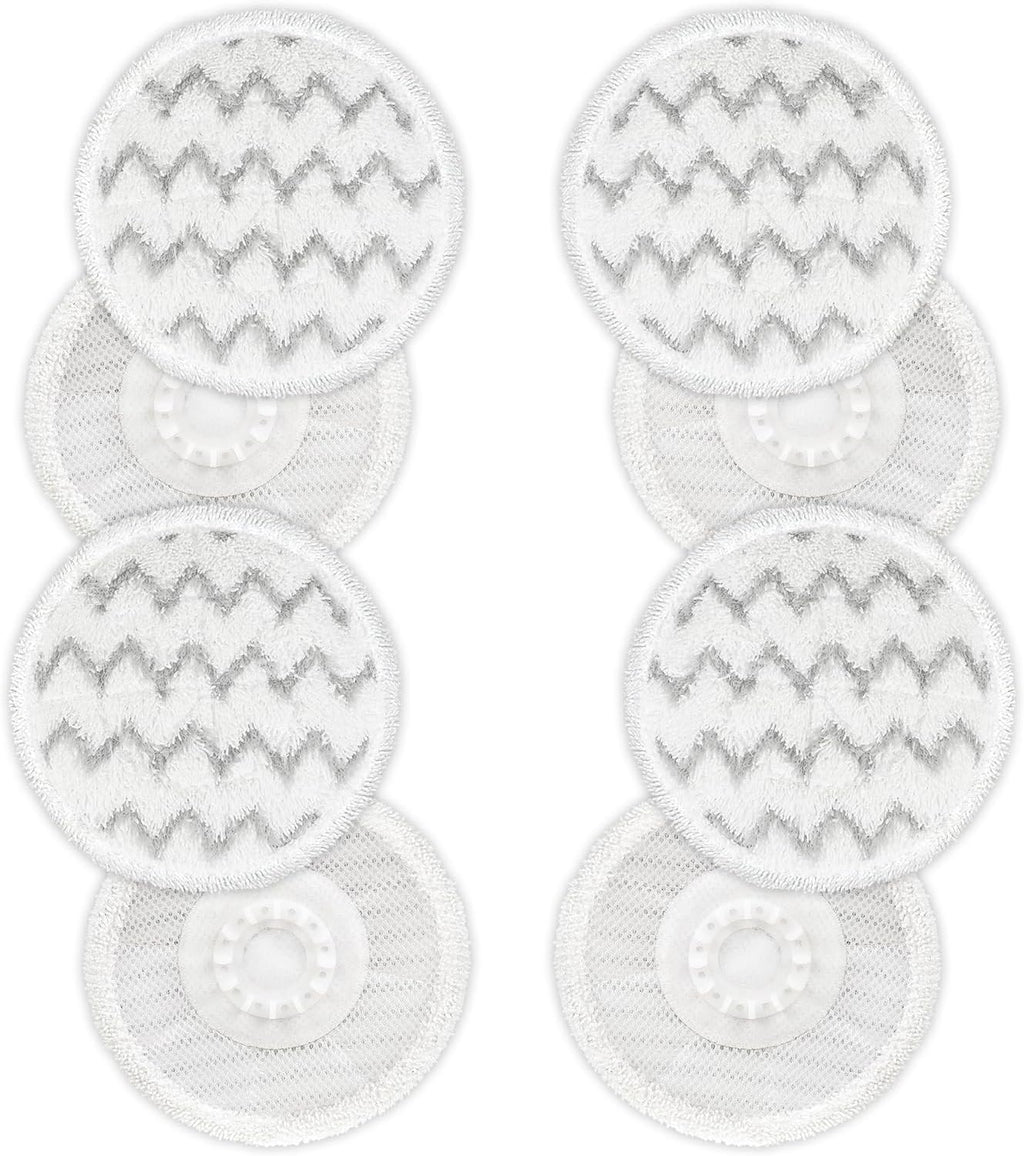 VIEWALL Steam Mop Pads - Replacement for Shark S8000 Series | Soft Washable Dirt Grip - 8 Pack
