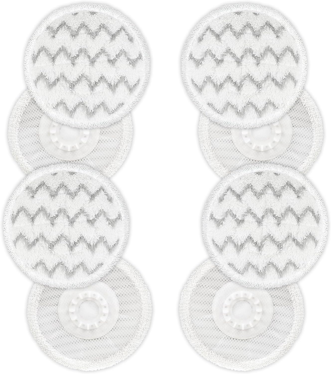 VIEWALL Steam Mop Pads - Replacement for Shark S8000 Series | Soft Washable Dirt Grip - 8 Pack