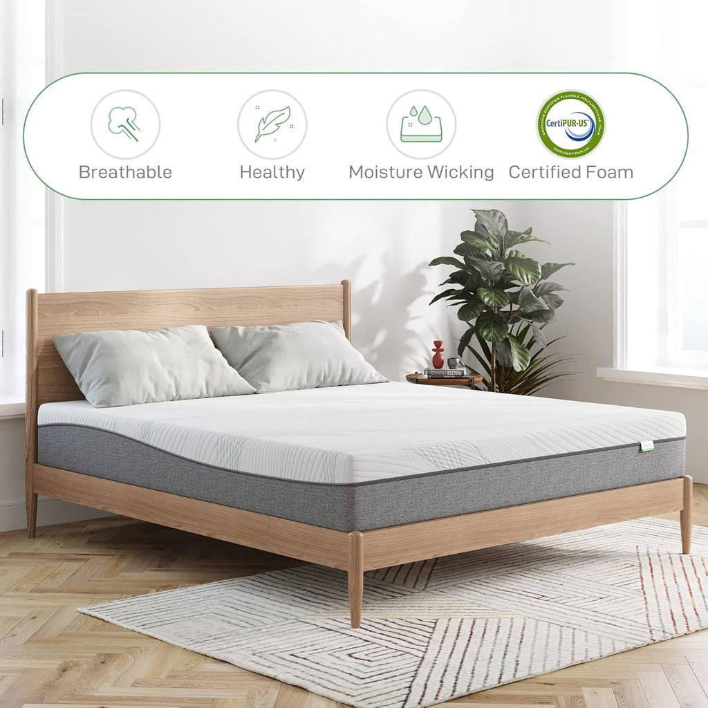 Novilla Gel Memory Foam Mattress - 10-Inch California King Size | Pressure Relieving, CertiPUR-US Certified