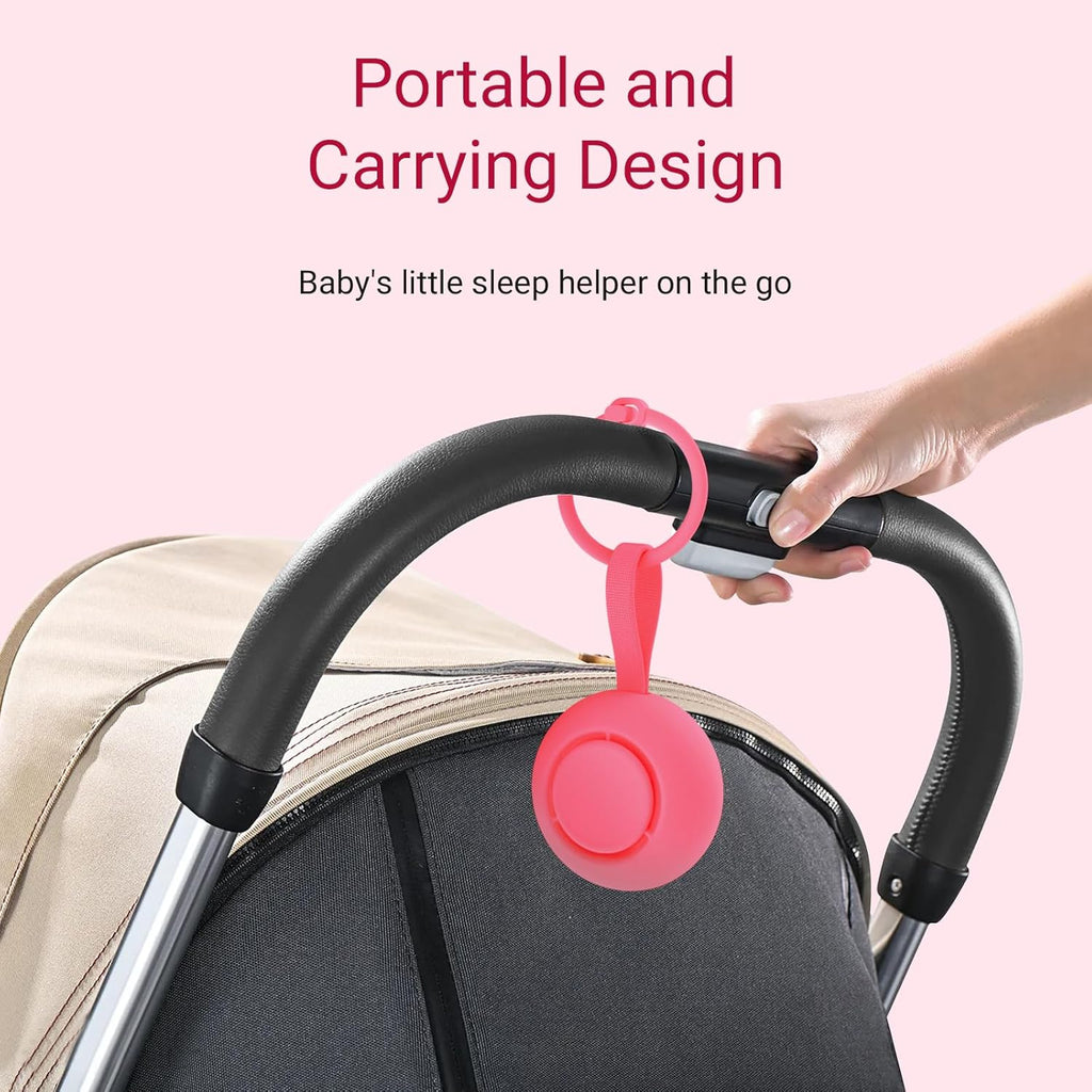 Skiennix Portable Baby Sound Machine - 12 Soothing Sounds & Timer Function | 15-Hour Battery Life, Travel-Friendly, Clips on Stroller
