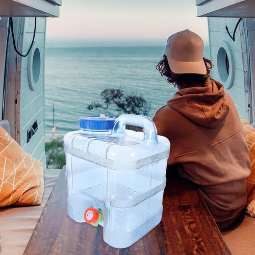 SEWACC Water Bottle 2.6 Gallon Portable Water Containers with Handle Large Capacity Large Reusable Motivational Jug for Camping Outdoor Sports Travel