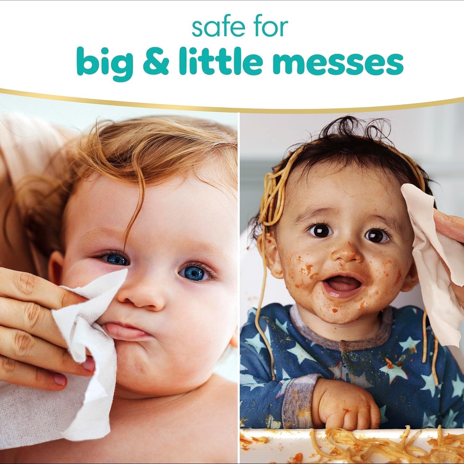 Pampers Sensitive Baby Wipes - Hypoallergenic, Unscented, Water-Based | 18 Flip-Top Packs (1008 Wipes)