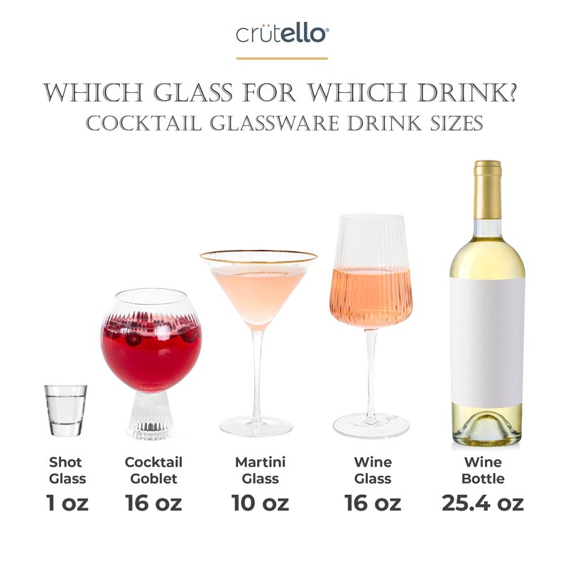 Crutello Aperol Spritz Glasses | Goblet Cocktail Glasses Set of 4-16 oz Gin and Tonic, Sangria, or Aperol Spritz Glassware, Unique Cocktail Glassware for Gifts