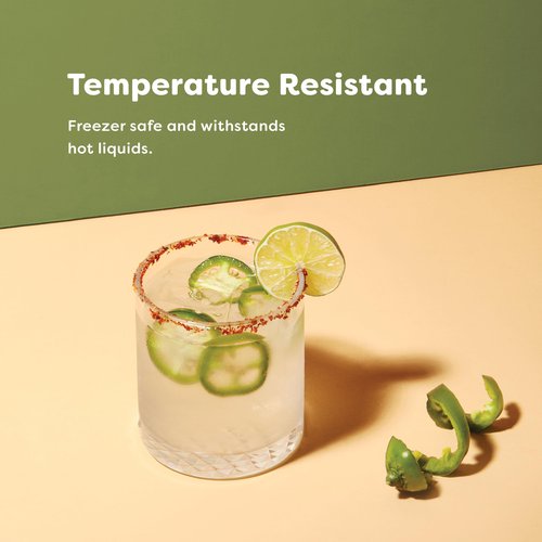TOSSWARE RESERVE 20oz Stacking Cooler, SET OF 4, Premium Quality, Dishwasher Safe & Heat Resistant Unbreakable Plastic Beer Glasses, Clear