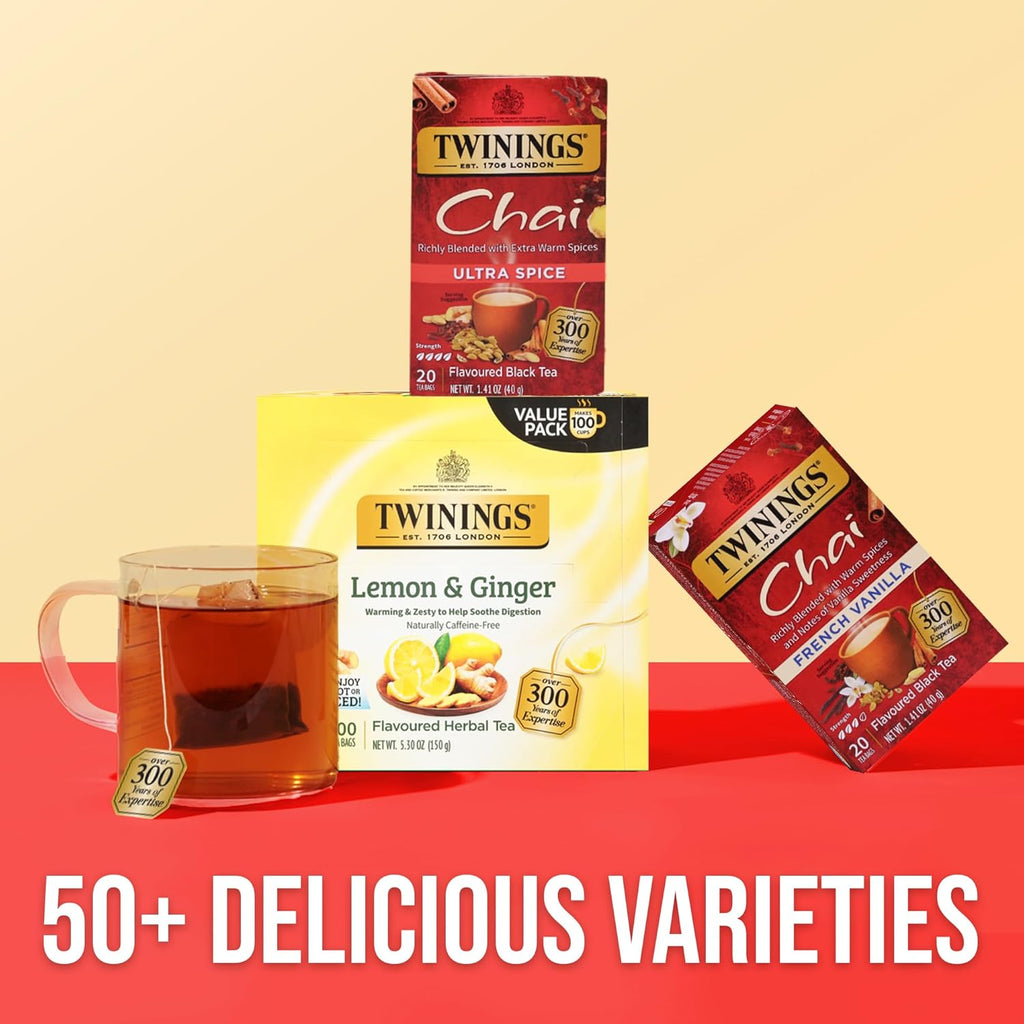 Twinings Ultra Spice Chai Tea - Aromatic Blend for Invigorating Flavor | 1.41 oz, 20 Count