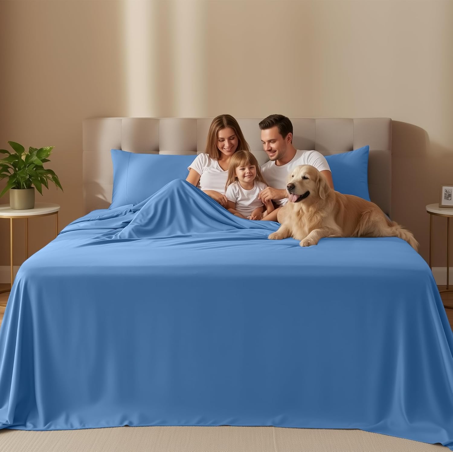 Utopia Bedding Full Size Sheet Set - Soft, Breathable Microfiber, 4-Piece in Dutch Blue | Oeko-Tex Certified