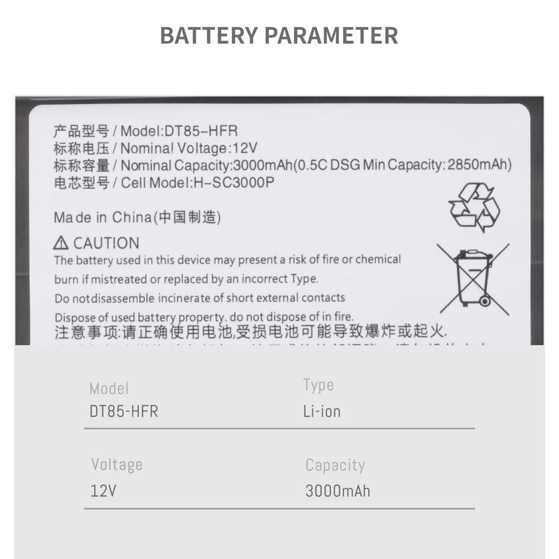 DT85G DT85 DT83G Battery for Ecovacs Deebot M80 Pro Robotic Vacuum Cleaner Parts Accessories DT87G DN650 BFD-yt DN700-BYD Robot Vacuum Cleaner Accumulator 83G 85G Battery Pack DM81 12V 3000mAh