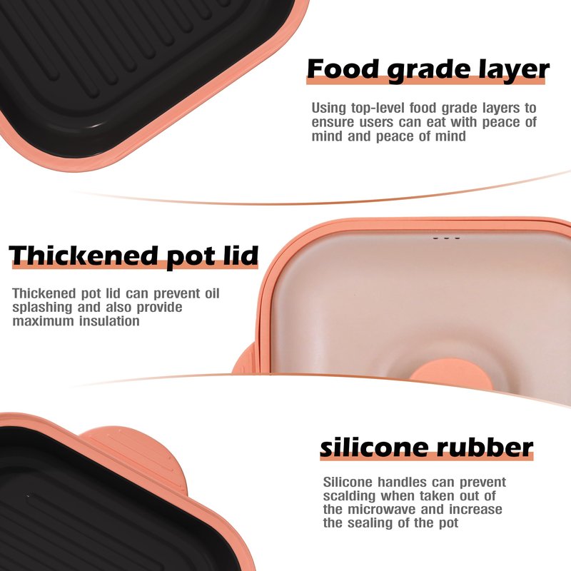 Microwave Grill Pan with Cover | Microwave Bacon Cooker | Griller & Crisper Pan for Grilling, Frying, Browning and Crisping | Microwave Cookware for Grill Meat | Dishwasher Safe for Dorms,Office,RV