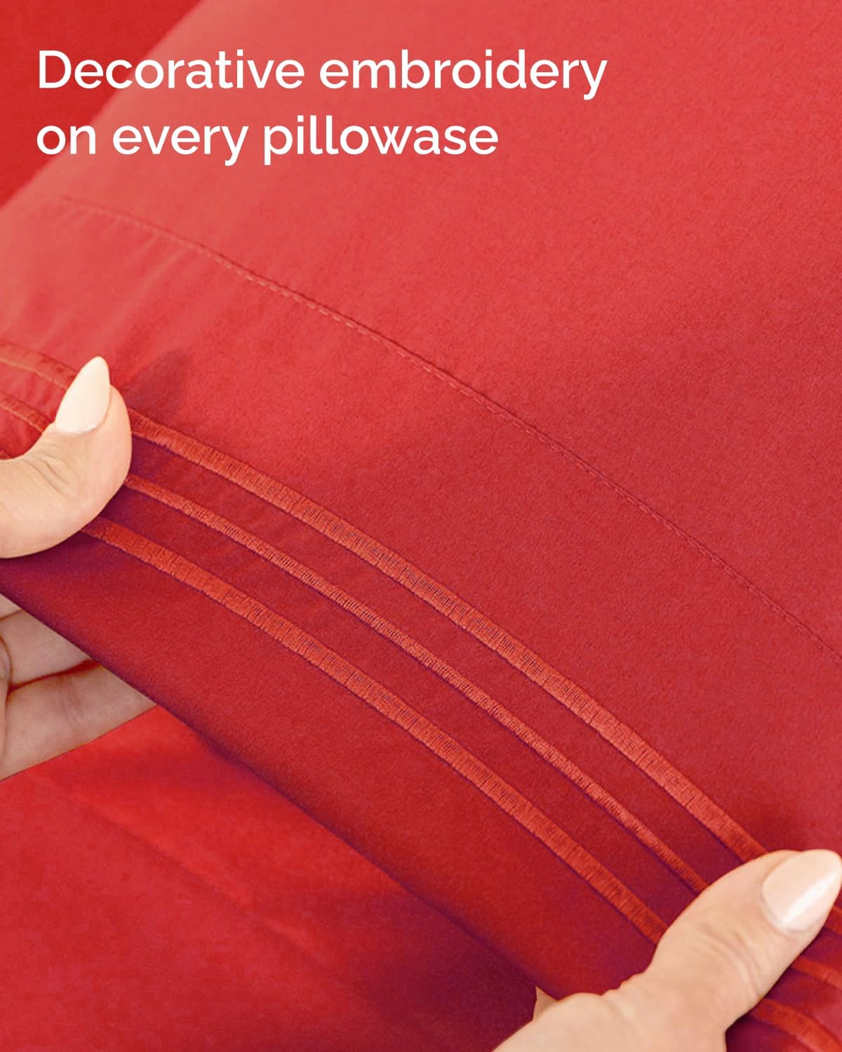 Skiennix Twin XL Sheet Set - Comfy Breathable & Cooling Bed Sheets - Ultra-Soft, Deep Pockets, Red