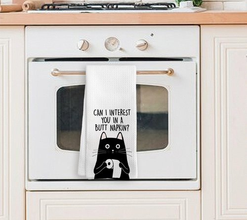 Bnwepo Funny Cat Bathroom Decor Towels,Decorative Towels for Kitchen Bathroom, Gifts for Cat Lovers 16 x 24 inch