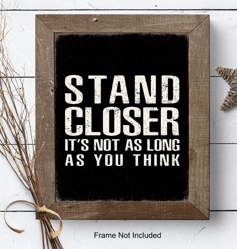 Regine Switzerland Funny Quotes Bathroom Posters - Rustic Typography Wall Art for Men | Black & White Decor