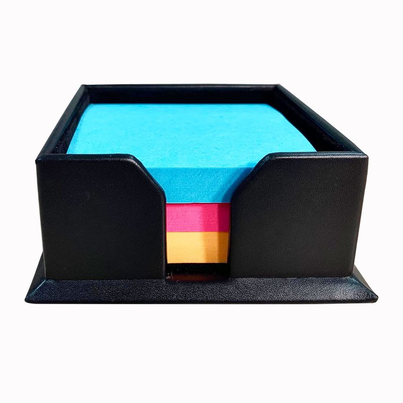 Dacasso A1075 Black 3" x 3" Leather Note Holder