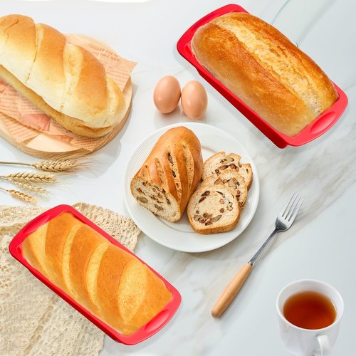AVIDON Silicone Baking Pans Set - Nonstick Bakeware with Loaf, Muffin, and Cake Pans | 4-Piece Set