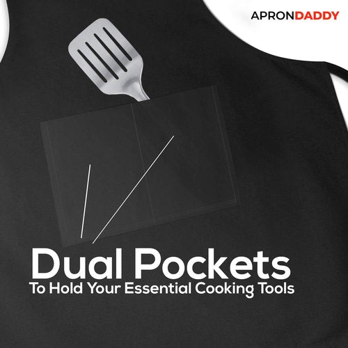 APRON DADDY Funny Apron for Men - Call Me Daddy - Adjustable Large 1 Size Fits All - Poly/Cotton Cooking Apron with 2 Pockets - Joke Apron BBQ Gift for Dad, Husband, Chef