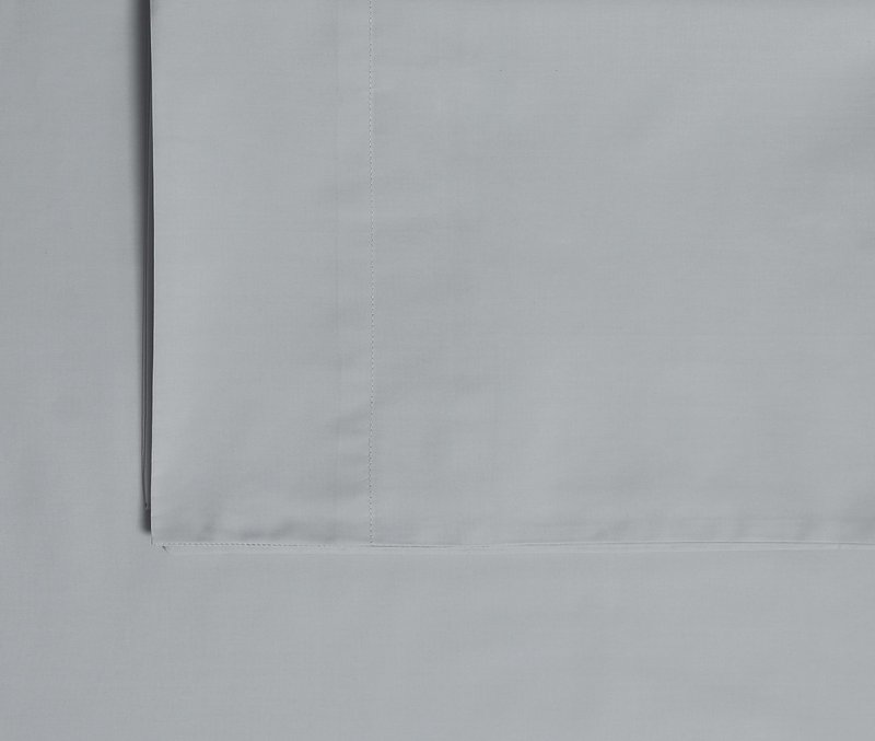 Tribeca Living Cotton Percale King Size Bed Sheet Set, 300 Thread Count, Extra Deep Pockets, Soft Grey