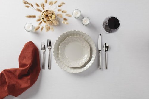 Lenox French Perle Scallop 4-Piece Dinner Plate Set, 7.40 LB