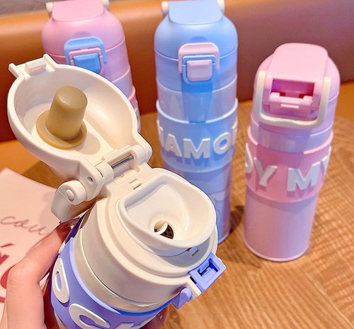 Everyday Delights Kuromi Stainless Steel Insulated Water Bottle 400ml - Purple