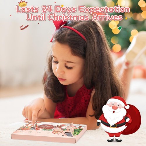 Advent Calendar 2025 - Girls' Pink DIY Charm Bracelet | 24-Day Xmas Countdown Gift for Teens