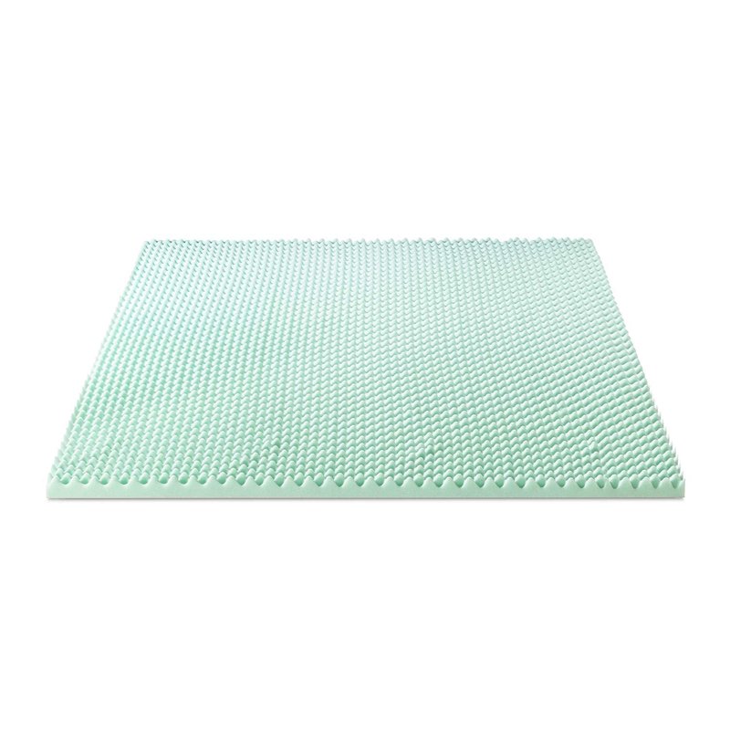 Best Price Mattress 2 Inch Egg Crate Memory Foam Mattress Topper with Calming Aloe Infusion, CertiPUR-US Certified, Queen,Green