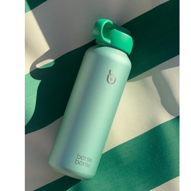 BOTTLE BOTTLE Water Bottle for Carbonated Drinks 20oz Insulated Bottles for Fizzy Drinks Keep Carbonation Longer Leak Proof for Sports Travel School(Green)