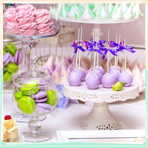 Zopeal 200 Pcs Acrylic Lollipop Sticks Cake Topper Pops Candy Treat Sticks for Wedding Candy Chocolate Cookie Dessert Handmade DIY Crafts Party Decorations Gardening(8 x 0.12 Inches,Clear)