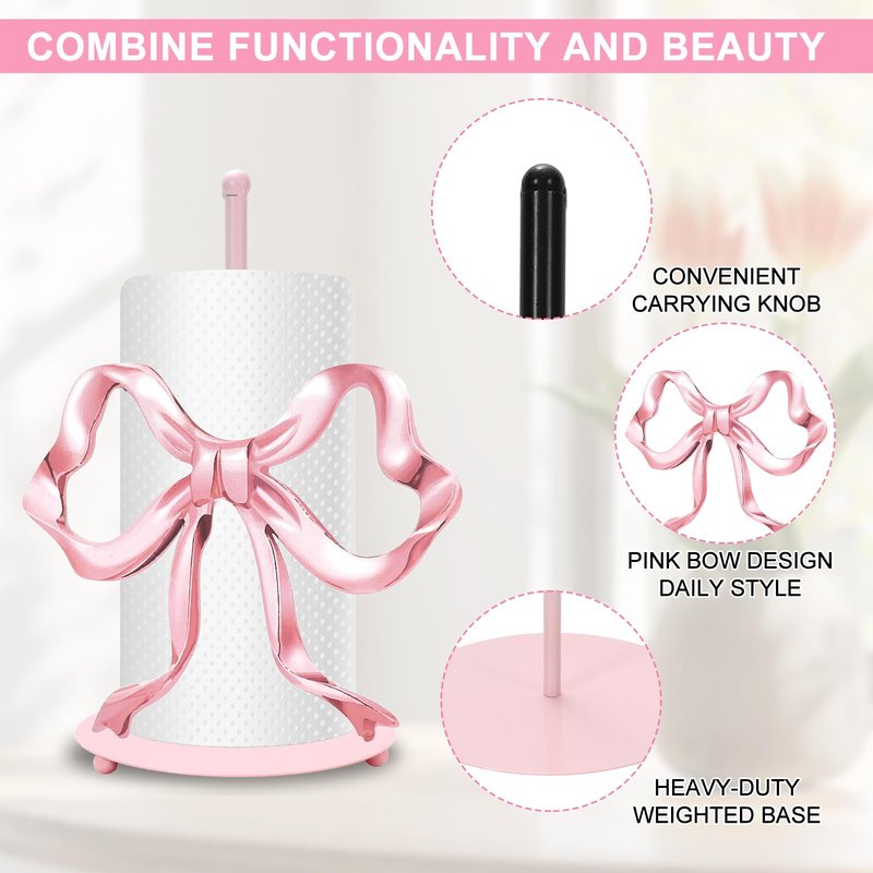 JarThenaAMCS Fall Paper Towel Holder Pumpkin Floral Kitchen Decor Accessories Autumn Thanksgiving Large Metal Towel Holder Stand for Countertop Housewarming Gift Supplies
