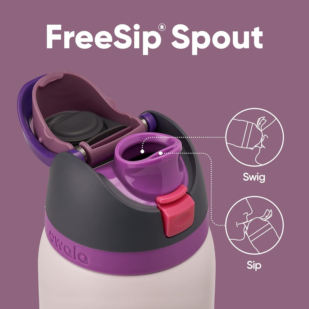 Owala FreeSip Insulated Stainless Steel Water Bottle - 40 oz BPA-Free | Ideal for Sports, Travel & School - Dreamy Field