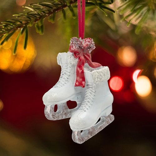 Braxio Decorative Ice Skate Christmas Ornament - 3.46 Inch Hanging Figurine for Holiday Tree