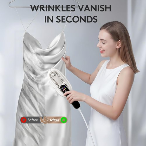 **Travel Steamer for Clothes by [Brand Name] - 1300W Power, 160mL Tank, 10s Heat-Up, 6 Modes | Ideal for Home & Travel**