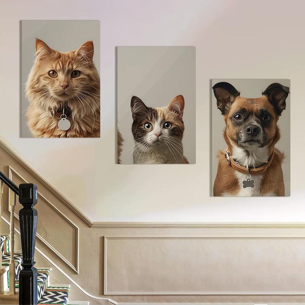 Skiennix Custom Canvas Prints - Personalized Triptych Wall Art | Unframed 24x36 Set of 3