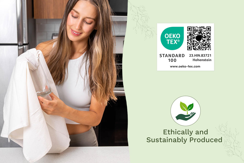 Bread Towels for Proofing Cover - 100% Organic Cotton Bread Cloth for Rising - Breathable Tea Towel for Bread Making - Unbleached Baking Towels - Bread Basket Cloth Napkin - 27"x27" (Natural - 5 Pack)