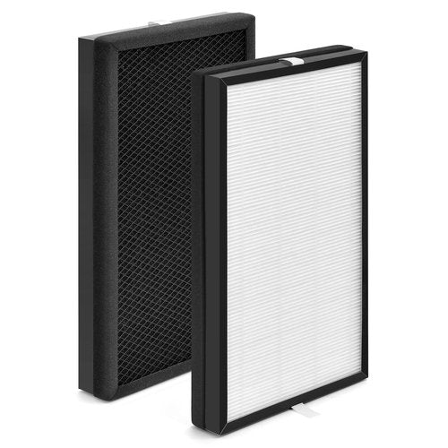 HSIAMEN AP-C500FL Filter Replacement Compatible with HoMedics AP-C500 AP-C550 Smart Air Purifier, 3-in-1 True HEPA Activated Carbon Filter, 2-Pack