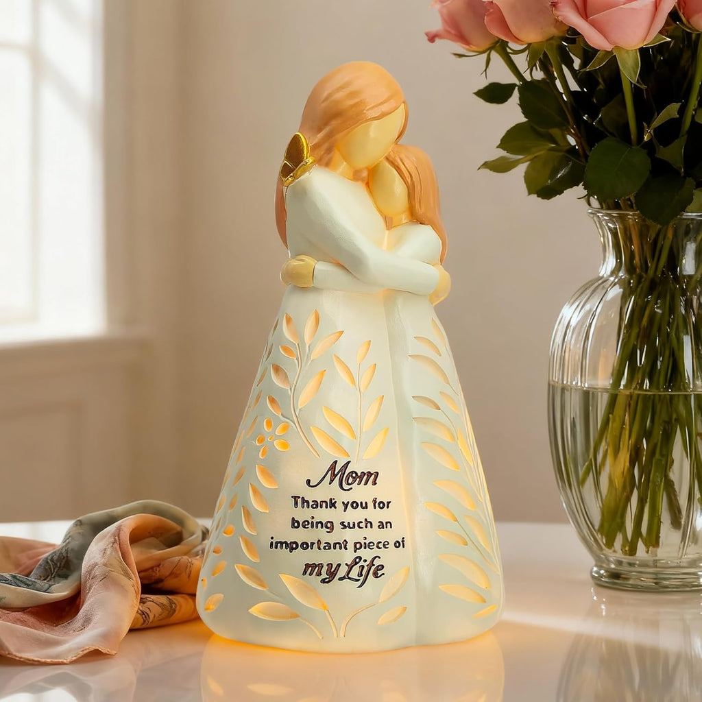 Regine Switzerland Mom Figurine Light - Remote Control Gift for Mother's Day, Birthday & Special Occasions